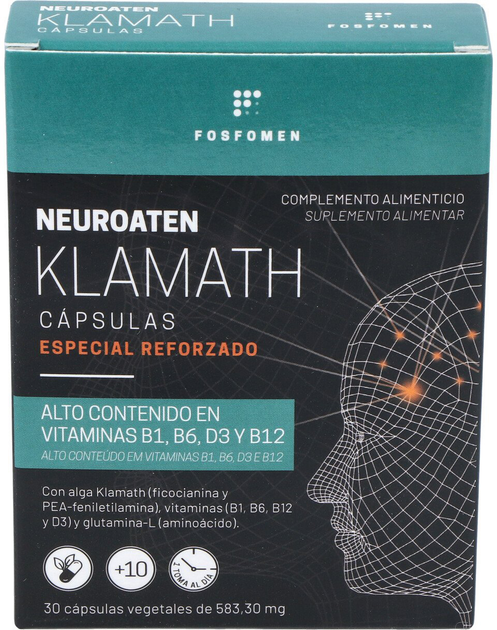 Натуральна харчова добавка Herbora Neuroaten Klamath 583.3 мг 30 капсул (8426494182022) - зображення 1
