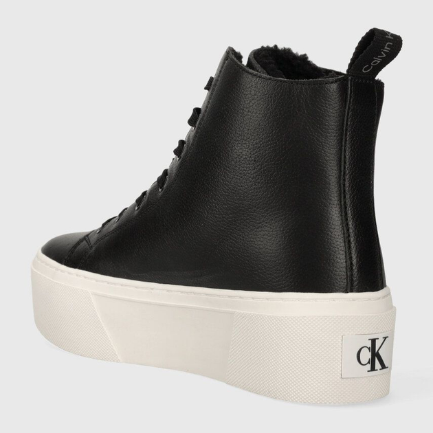 Жіночі кеди високі Calvin Klein Jeans YW0YW01180 38 Чорні (8720108603232) - зображення 3