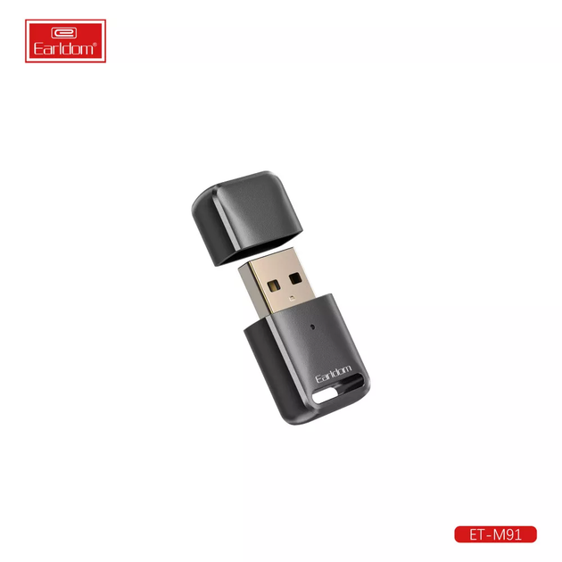 Автомобільний Bluetooth модулятор Earldom ET-M91 Bluetooth-адаптер Чорний - зображення 2