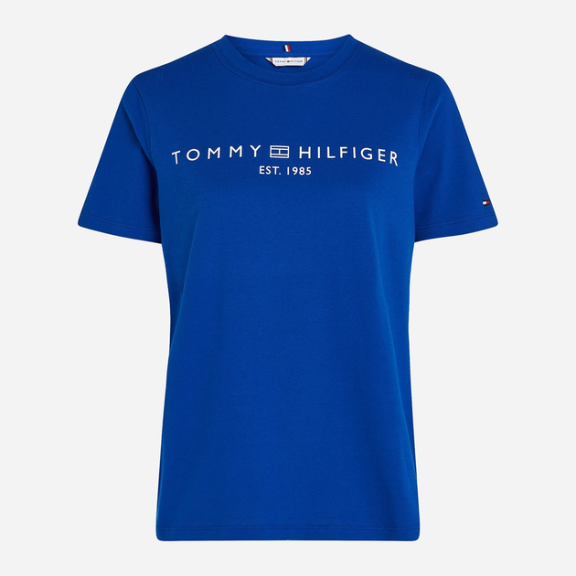 Koszulka damska basic Tommy Hilfiger WW0WW40276 L Granatowa (8720645361312) - obraz 4