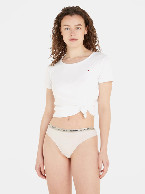 Zestaw damskich majtek typu tanga 3 szt Tommy Hilfiger UW0UW04889 L Wielobarwny (8720645442370) - obraz 4