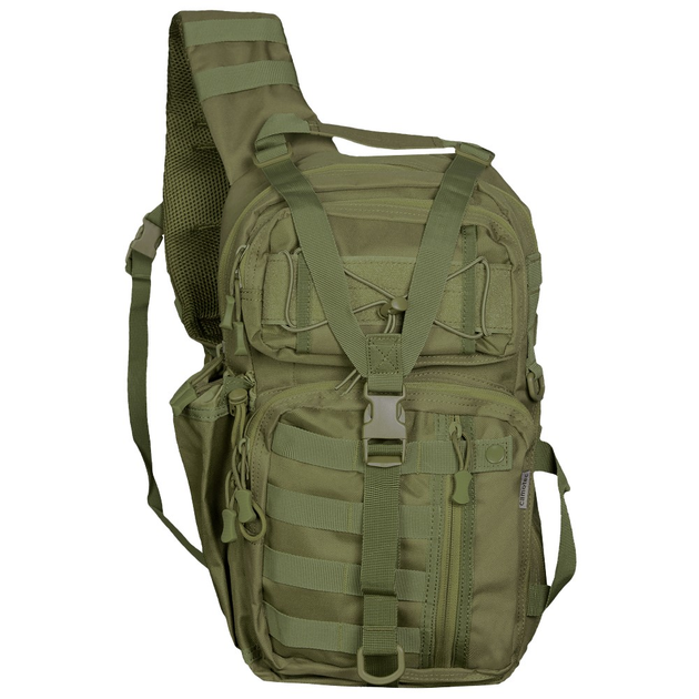 Тактичний однолямковий рюкзак Camotec з прихованим відділенням для зброї TCB Олива - зображення 1