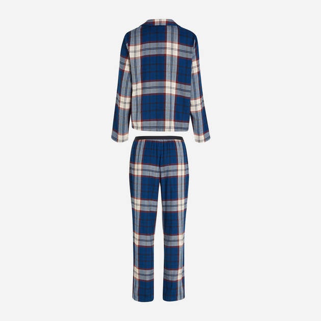 Piżama damska z długimi spodniami i długim rękawem flanelowa Tommy Hilfiger UW0UW03961 M Granatowa (8720645402633) - obraz 5