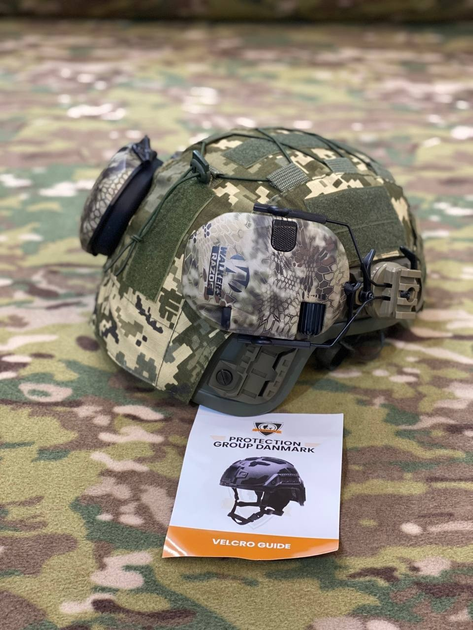 Тактический военный кавер на шлем каску ARCH PGD Denmark Пиксель XL - изображение 2