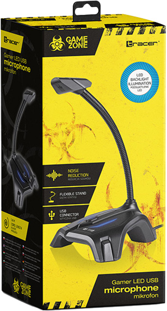 Мікрофон Tracer GAMEZONE Gamer LED USB (TRAMIC46620) - зображення 4