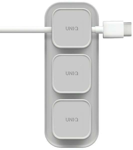 Органайзер Uniq Pod Mag для кабелю самоклеючий, магнітний Сірий (8886463684955) - зображення 1
