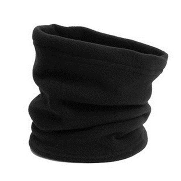 Зимовий чоловічий теплий флісовий снуд бафф, флісовий шарф чорного кольору, розмір універсальний - зображення 1