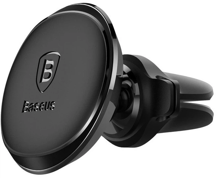 Uchwyt samochodowy Baseus Magnetic Air Vent Car Mount With Cable Clip Black (SUGX020001) - obraz 2