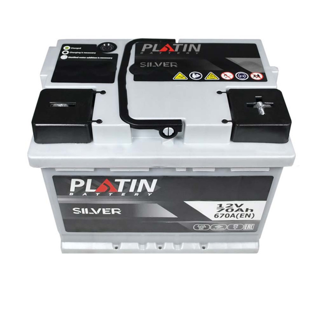 Автомобільний акумулятор PLATIN Silver MF 70Ah 670A R+ (L2) - Фото 2 Автомобільний акумулятор PLATIN Silver MF 70Ah 670A R+ (L2) - зображення 2