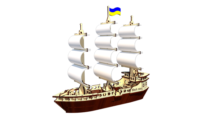 3D Пазл Механический Из Дерева Pazly "Парусный Корабль" 148 деталей - Фото 3 3D Пазл Механический Из Дерева Pazly "Парусный Корабль" 148 деталей - изображение 3