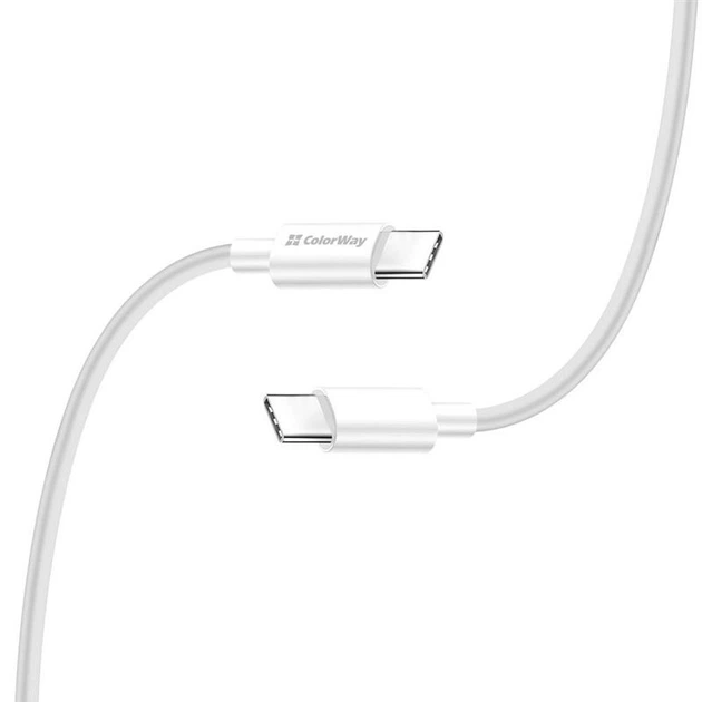 Кабель USB-C – USB-C ColorWay 1 м 65 Вт для быстрой зарядки MacBook, Samsung и Xiaomi(DL_C637147B94A1) - изображение 4