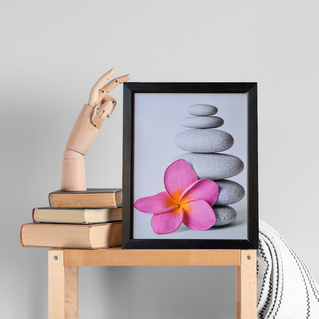Фотокартина в дерев'яній рамі Flower and stone 6 20х25 см POS-2025-090 - зображення 2
