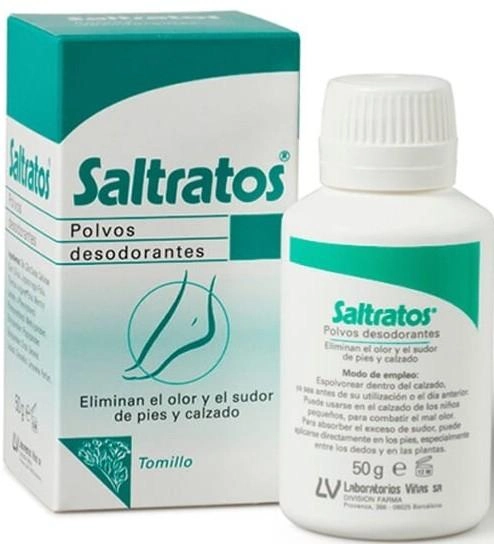 Дезодоруюча пудра-антиперспірант для ніг Laboratorios Vinas Saltratos Polvos Desodorantes 50 г (8470003475754) - зображення 1