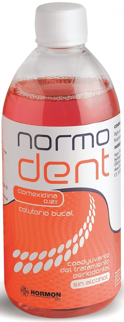 Płyn do płukania jamy ustnej Normon Normodent Clorhexidina 0.12% 500 ml (8435232311730) - obraz 1