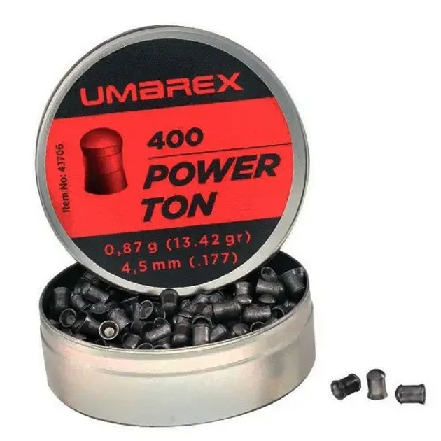 Пули для пневматики Umarex Power Ton 0,87 гр. калибр 4.5 мм 400 шт (180722) - изображение 1