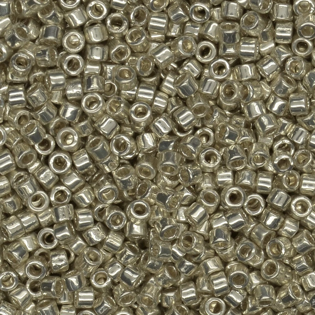 Бисер японский Miyuki Delica 11/0 DB1831, Duracoat Galvanized, Серебристый, 3 г (BIS-045477) - Фото 1 Бисер японский Miyuki Delica 11/0 DB1831, Duracoat Galvanized, Серебристый, 3 г (BIS-045477) - изображение 1