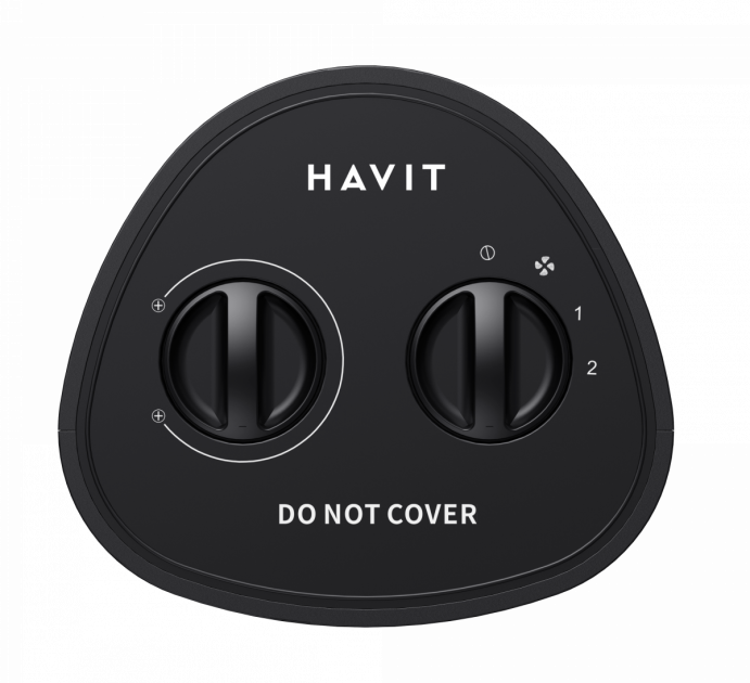 Поворотний тепловентилятор HAVIT HV-HT1227 1500W Black - изображение 3