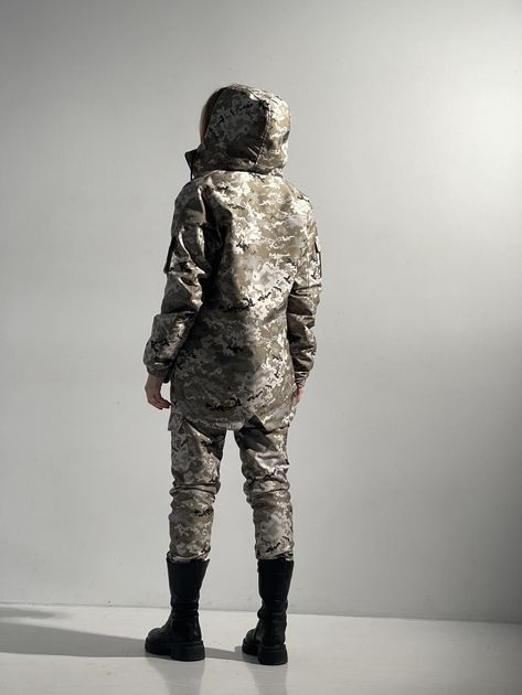 Зимовий костюм 'Terra Hot' світлий жіночий піксель + бафф хакі та рукавички L - зображення 2