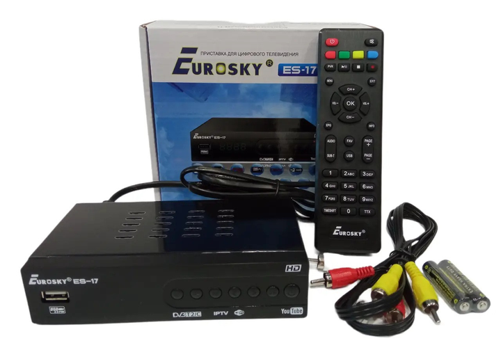 Цифровой эфирный приемник тюнер Т2 Eurosky ES-17 – фото, отзывы ...