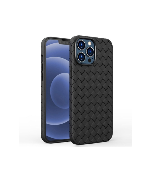 Плетеный чехол Bottega Veneta для iPhone 13 Pro Max Черный – фото