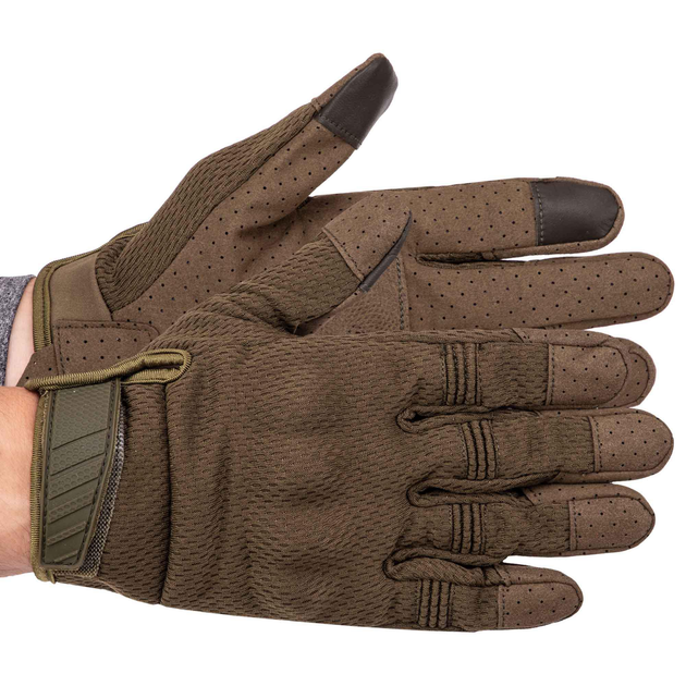 Перчатки тактические с закрытыми пальцами Military Rangers BC-8816 размер: XL Цвет: Оливковый - изображение 1