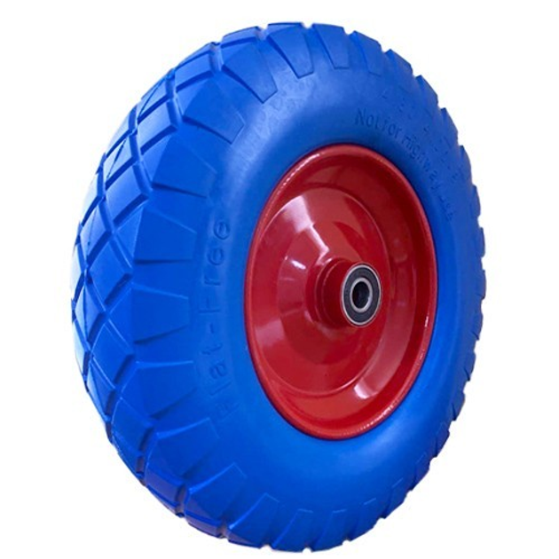 Колесо для двухколесной тачки полиуретановое 4.80/4.00-8/204 под ось 20 ...