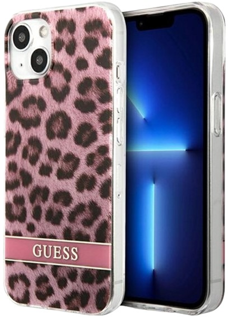 Панель Guess Leopard для Apple iPhone 13 Pink (3666339047498) - зображення 1