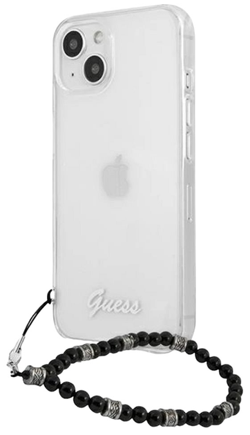 Etui plecki Guess Black Pearl do Apple iPhone 13 Transparent (3666339025205) - obraz 1