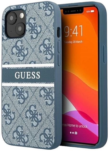 Панель Guess Stripe для Apple iPhone 13 mini Blue (3666339023713) - зображення 1