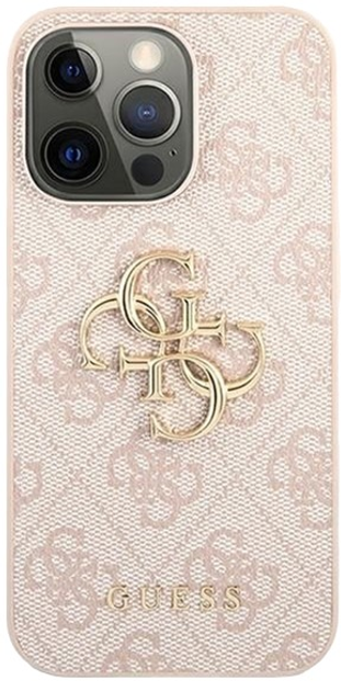 Etui plecki Guess 4G Big Metal Logo do Apple iPhone 14 Pro Pink (3666339088804) - obraz 1