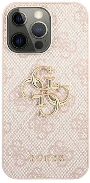 Панель Guess 4G Big Metal Logo для Apple iPhone 14 Pro Pink (3666339088804) - зображення 1