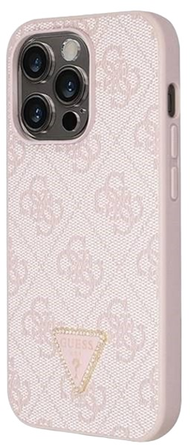 Etui plecki Guess Crossbody 4G Metal Logo do Apple iPhone 14 Pro Pink (3666339147204) - obraz 1