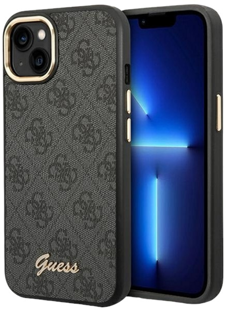 Панель Guess Vintage Gold Logo для Apple iPhone 14 Plus Black (3666339065218) - зображення 1