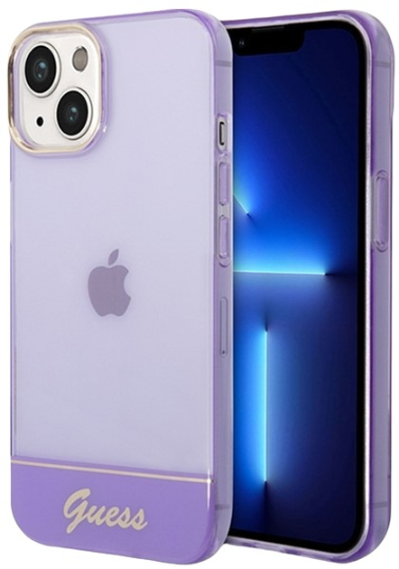 Панель Guess Translucent для Apple iPhone 14 Plus Purple (3666339088279) - зображення 1