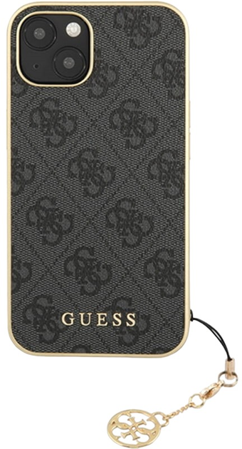 Панель Guess 4G Charms Collection для Apple iPhone 14 Gray (3666339169886) - зображення 1