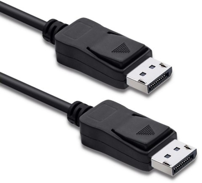 Кабель Qoltec DisplayPort v1.3 - DisplayPort v1.3 8K 1 m чорний (5901878504650) - зображення 1