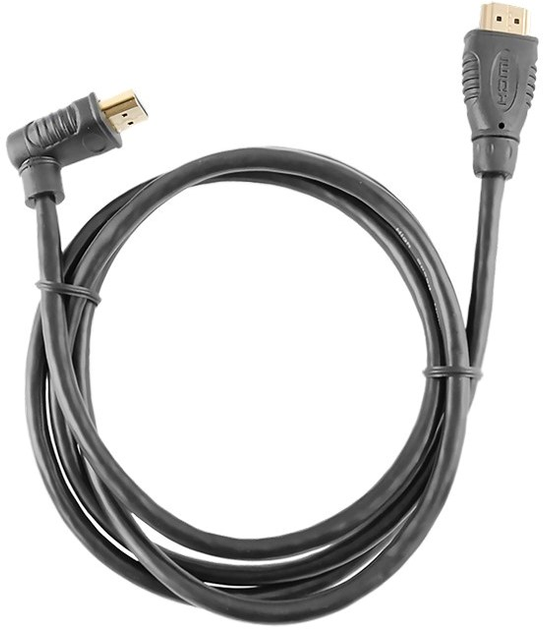 Kabel Qoltec HDMI High Speed With Eth. A męski - HDMI A męski 90st 1.3 m (5901878523071) - obraz 2