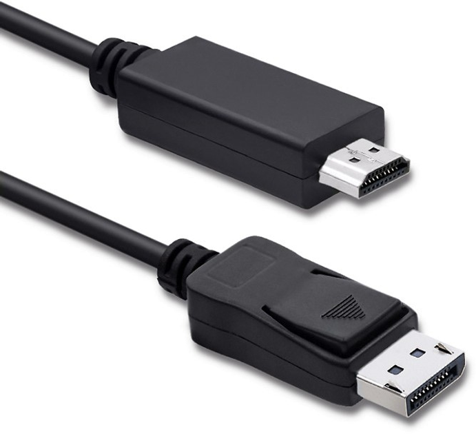 Kabel Qoltec 5K DisplayPort v1.2 męski - HDMI męski 3 m (5901878504377) - obraz 1