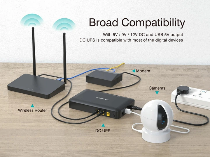 ДБЖ GPon MARSRIVA Smart Mini DC UPS KP1 Plus 18W 16000mAh, джерело безперебійного живлення, повербанк для роутера, маршрутизатора - зображення 9