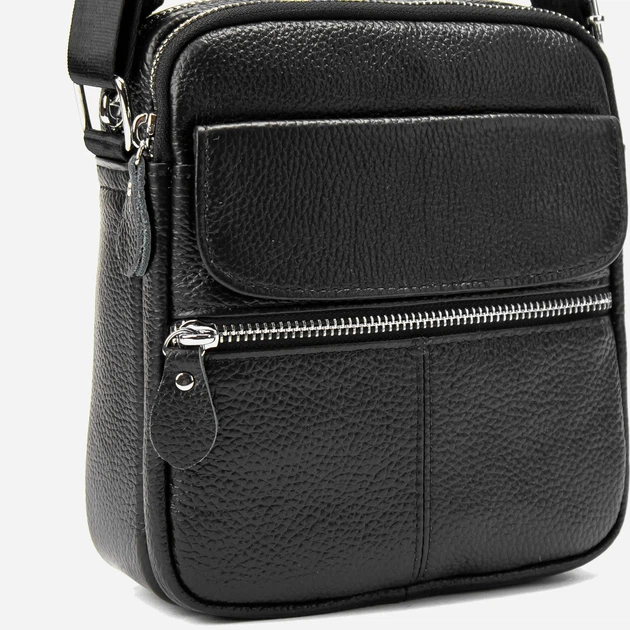 Сумка-планшет мужская кожаная Tiding Bag M56-1189A Черная - Фото 6 Сумка-планшет мужская кожаная Tiding Bag M56-1189A Черная - изображение 6