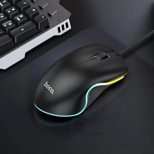 Мышь usb hoco gm19 enjoy игровая rgb - Фото 8 Мышь usb hoco gm19 enjoy игровая rgb - изображение 8