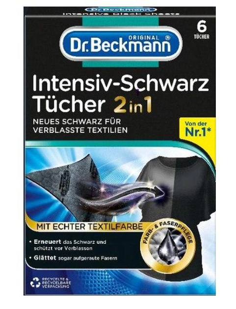 Салфетки для обновления черного цвета Dr. Beckmann 1 шт (6 штук в ...