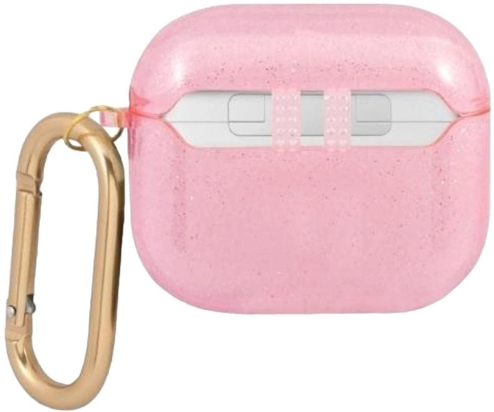 Etui CG Mobile Guess Glitter Collection do AirPods 3 Różowy (3666339009953) - obraz 2