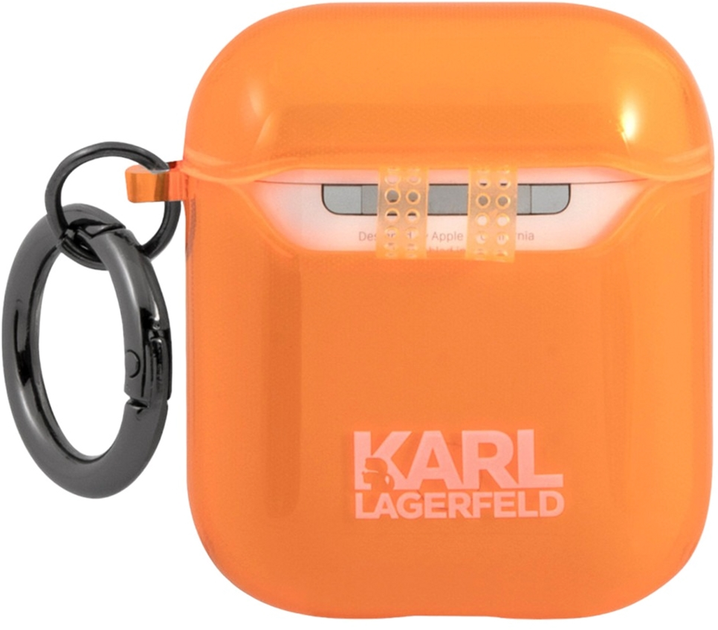 Etui CG Mobile Karl Lagerfeld Choupette do AirPods 1 / 2 Pomarańczowy (3666339009281) - obraz 2