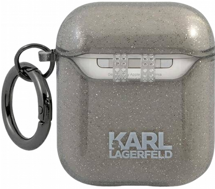 Чохол CG Mobile Karl Lagerfeld Glitter Choupette для AirPods 1 / 2 Black (3666339009106) - зображення 2