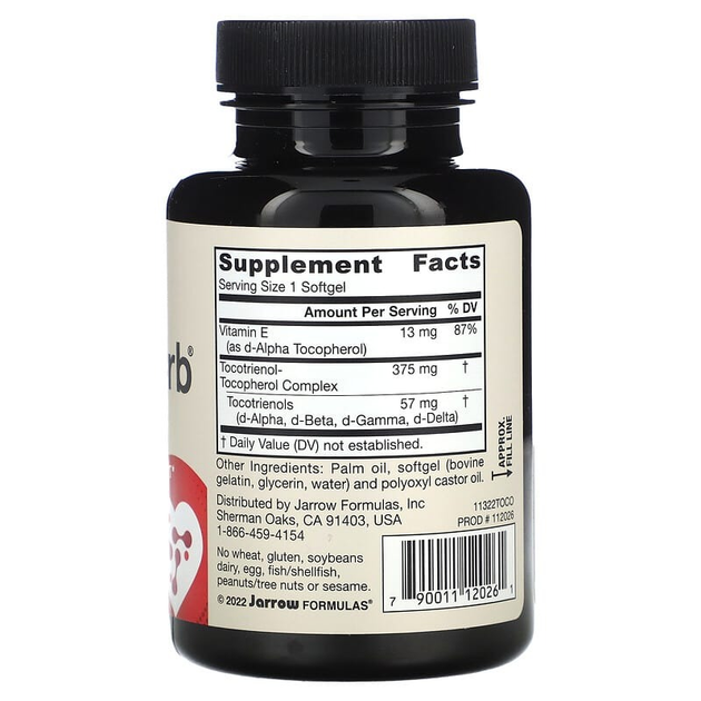 Витамин Е, Jarrow Formulas "Toco-Sorb" и смешанные токотриенолы (60 ...
