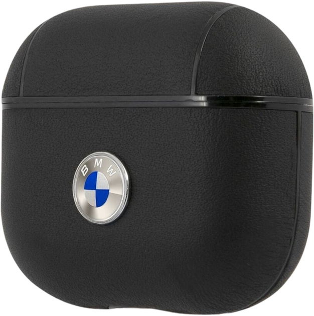 Чохол CG Mobile BMW Geniune Leather Silver Logo для AirPods 3 Black (3666339009427) - зображення 5