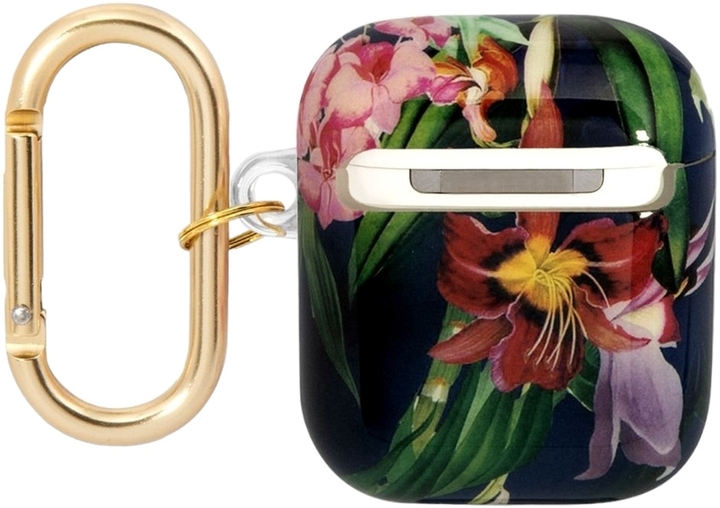 Etui CG Mobile Guess Flower Strap Collection GUA2HHFLB do AirPods 1 / 2 Niebieski (3666339041878) - obraz 2