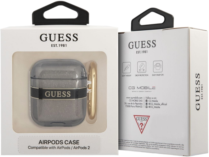 Чохол CG Mobile Guess Strap Collection GUA2HHTSK для AirPods 1 / 2 Black (3666339047047) - зображення 3