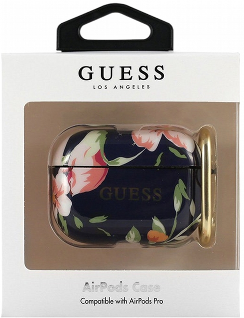 Etui CG Mobile Guess Flower Collection GUACAPTPUBKFL03 do AirPods Pro Niebieski (3700740475263) - obraz 2